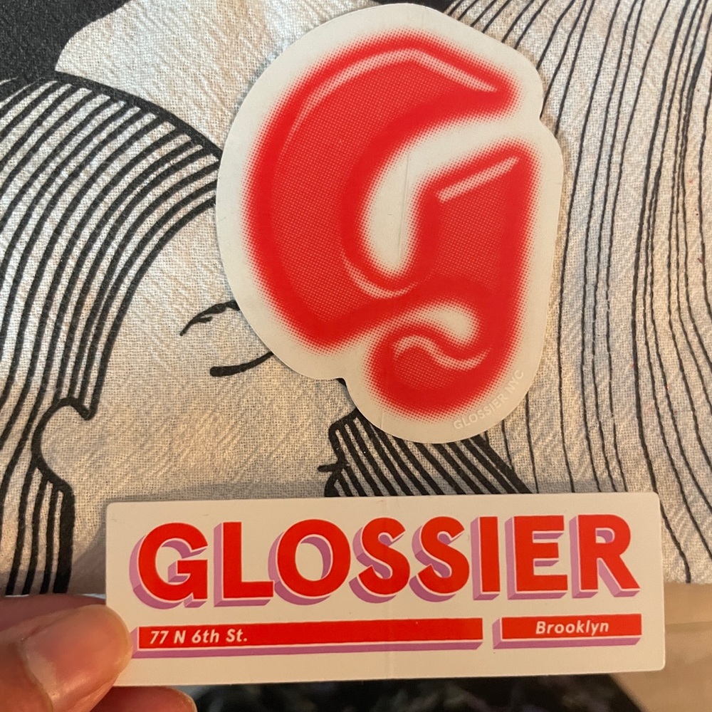 Glossier Brooklyn and Manhattan Store Stickers